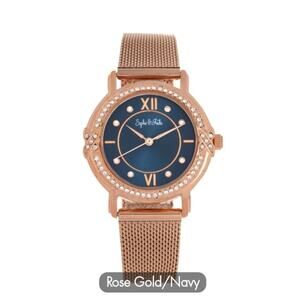 SOPHIE & FREDA LUXURY "RENO" BRACELET WATCH WITH SWAROVSKI CRYSTALS